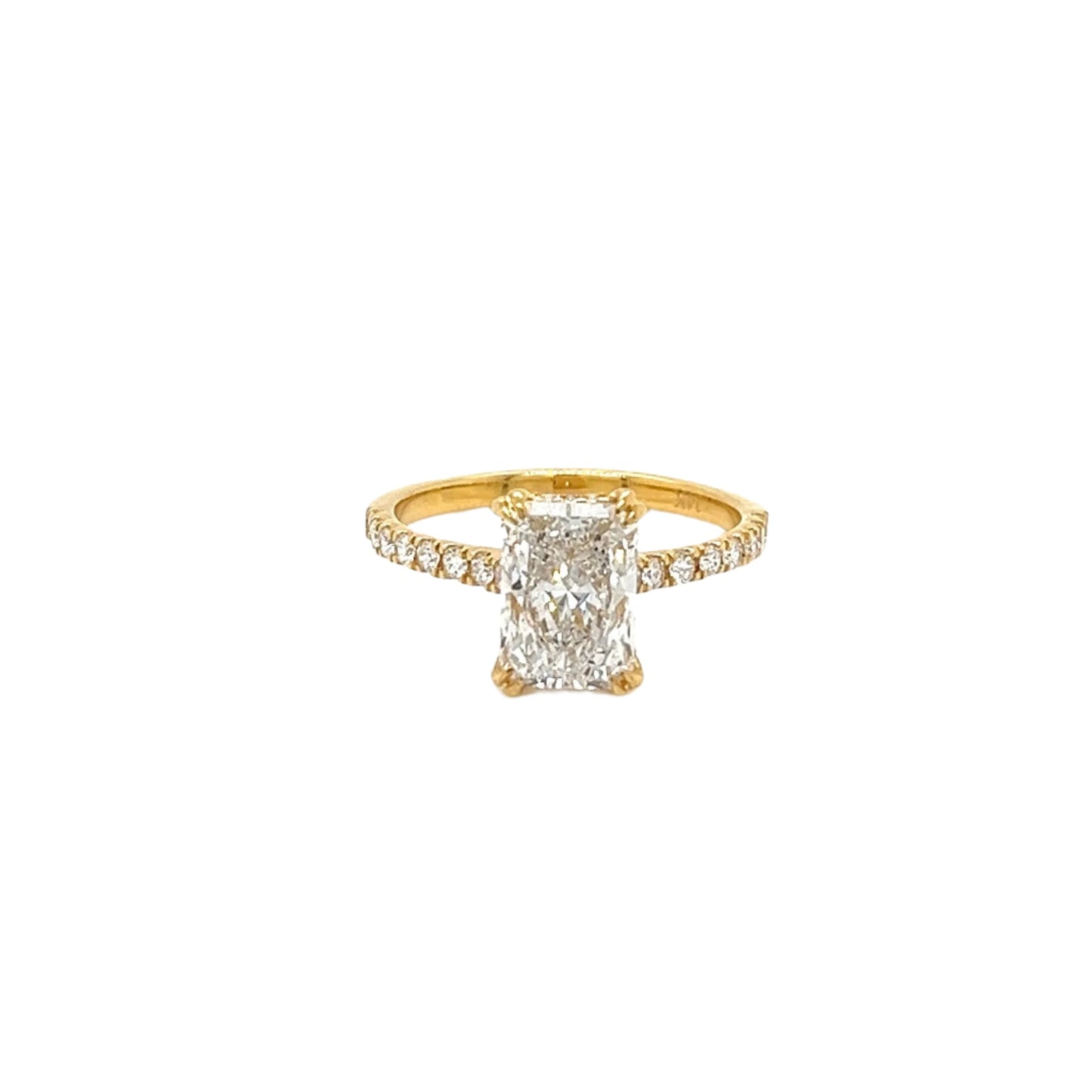 14k Gold Lab-Created Diamond Radiant Engagement Ring