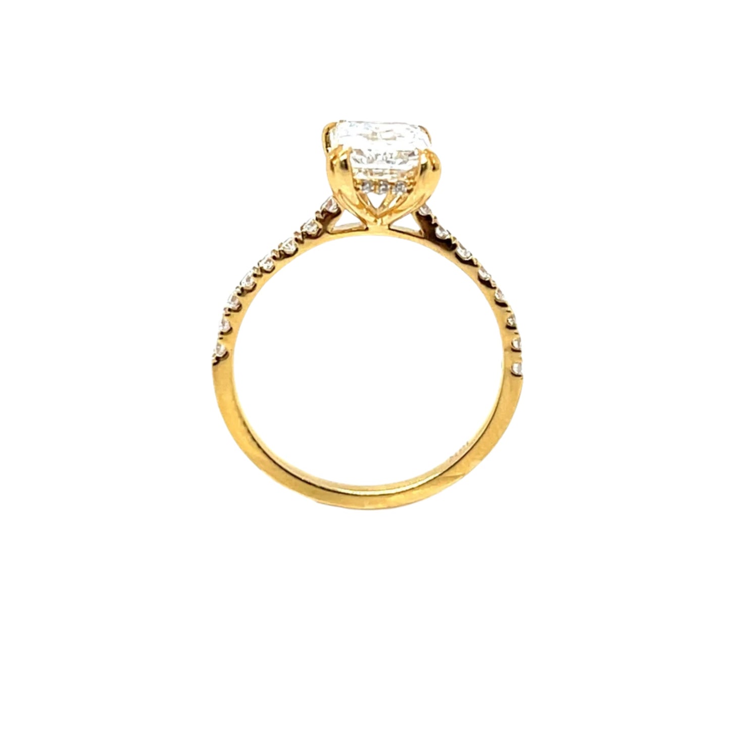 14k Gold Lab-Created Diamond Radiant Engagement Ring
