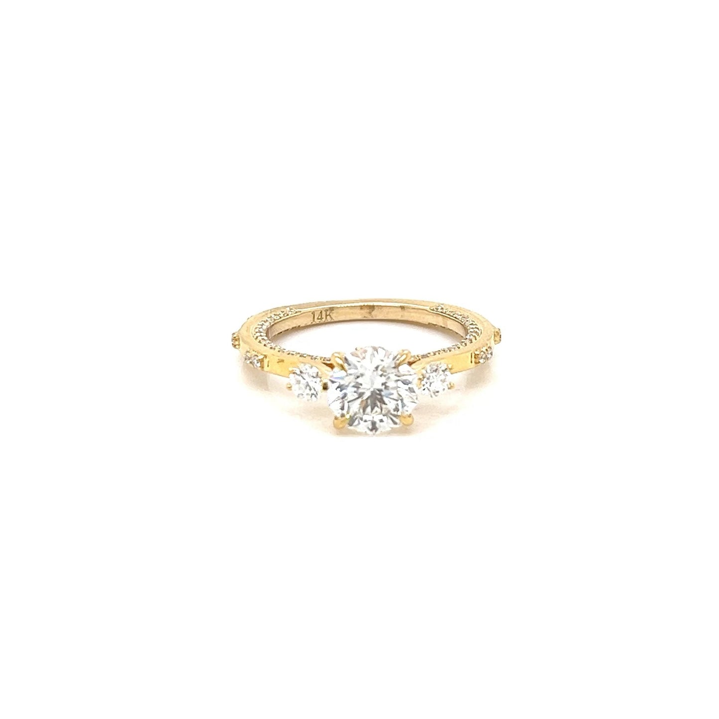 14k Gold 2.19 Ct Lab Grown Engagement Ring