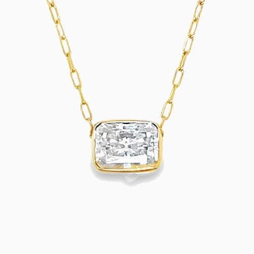 East-West Bezel Necklace