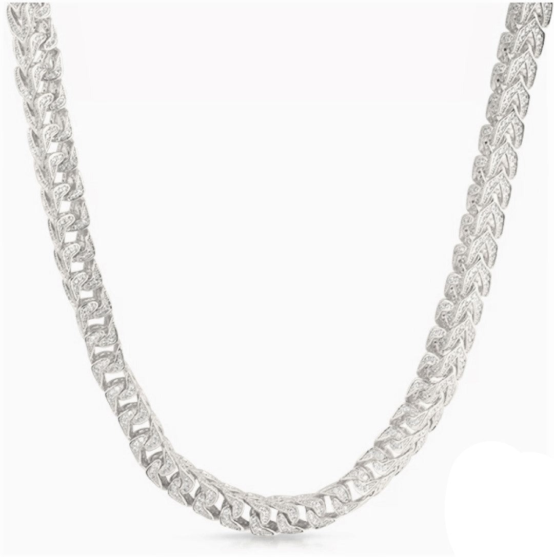 14K Gold Plated CZ Franco Chain Necklace