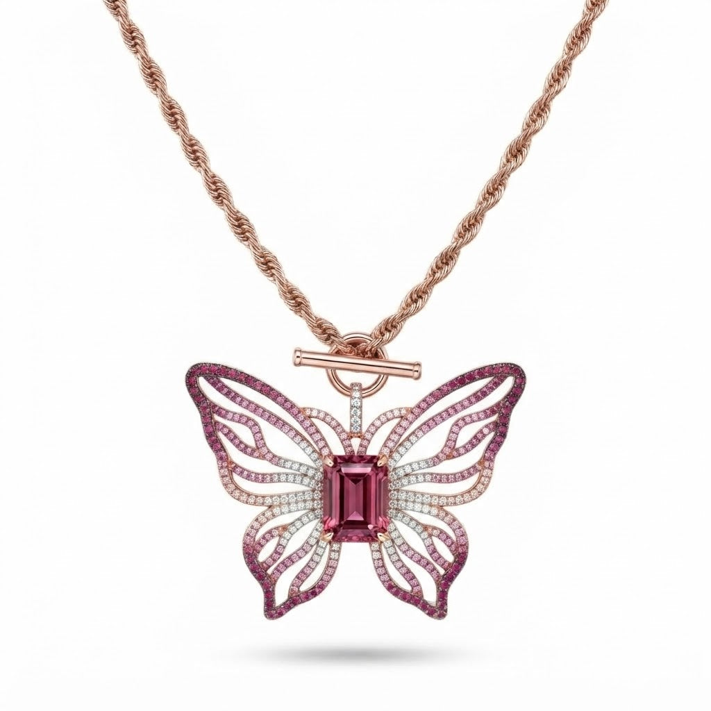 The Papillon Rose Necklace