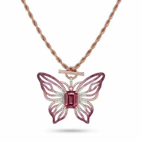 Papillon Rose Necklace