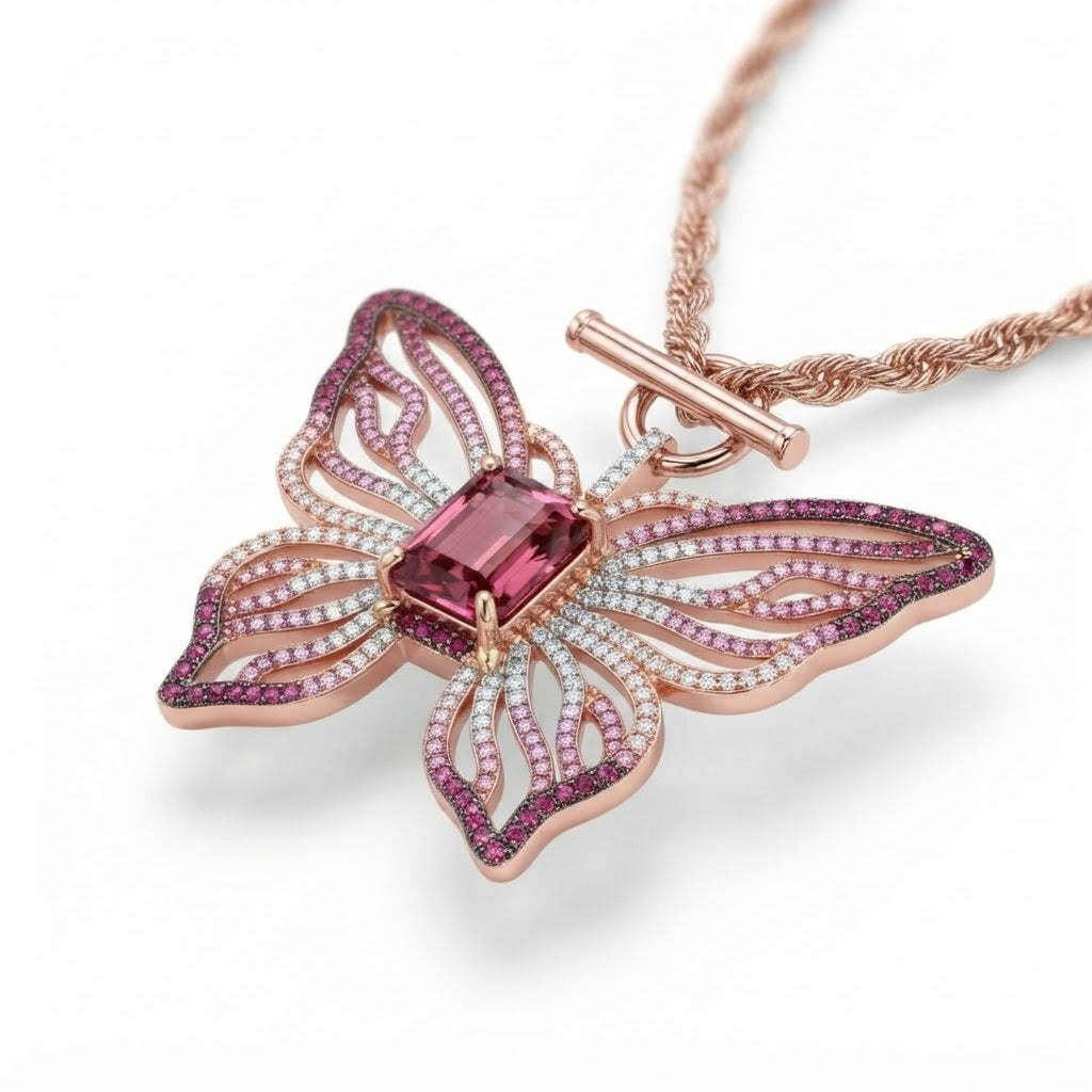 The Papillon Rose Necklace