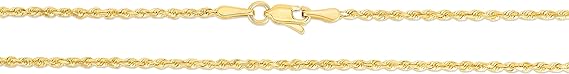 Cadena de cuerda de oro de 14 quilates.