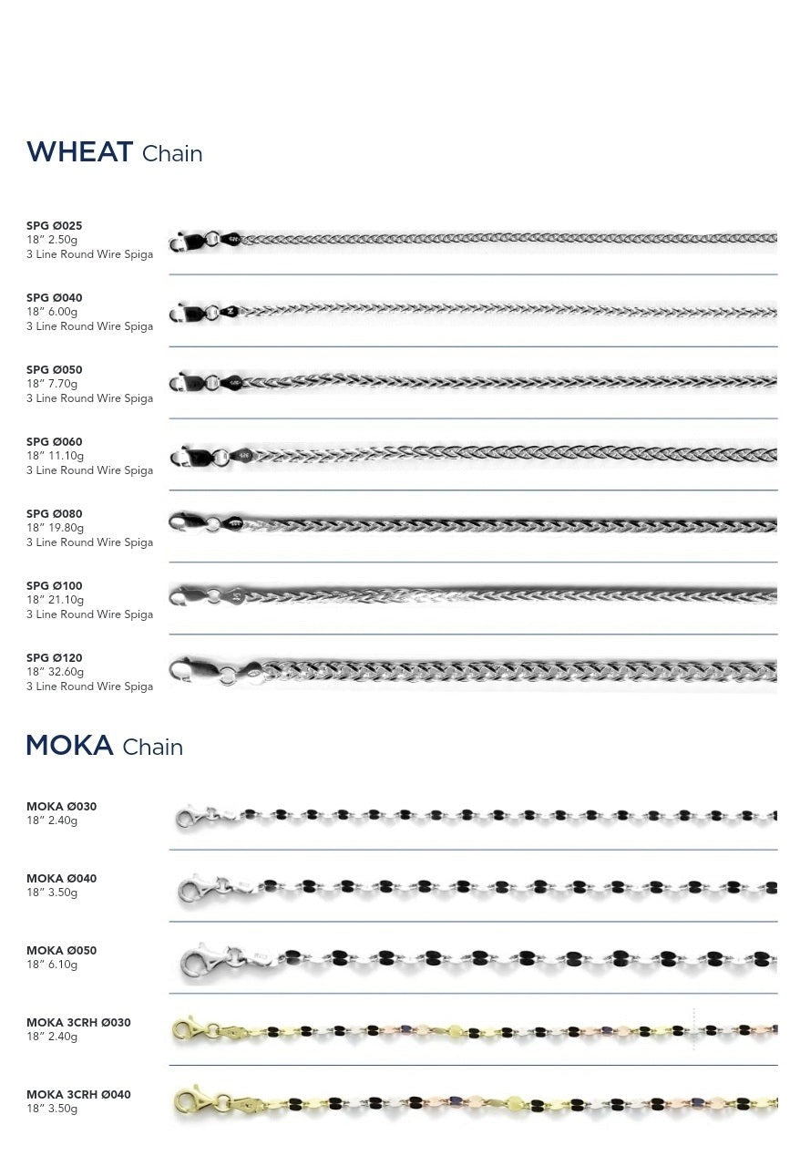 Cadena 925 Trigo / Moka