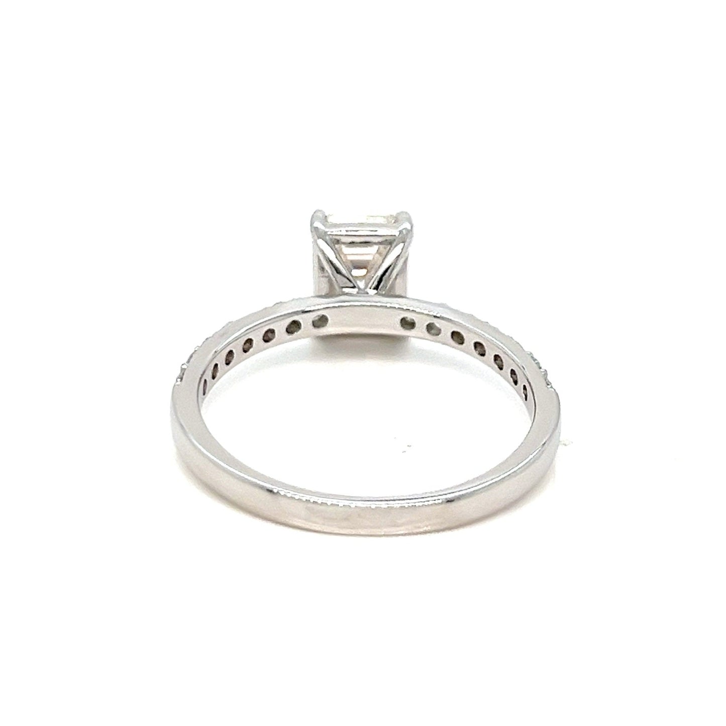 Engagement Shaped CZ Silver Ring