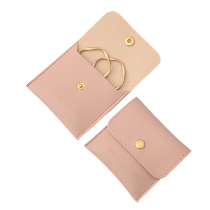 Elegant Pink Velvet Pouch Bag