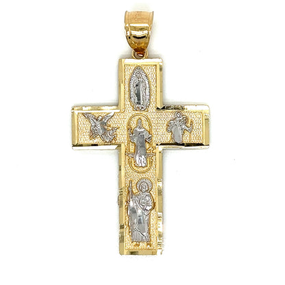 14K Gold Faith Cross Pendant