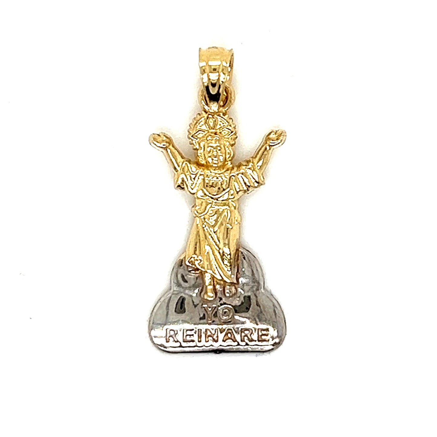 Colgante "Yo Reinare" de Oro 14K