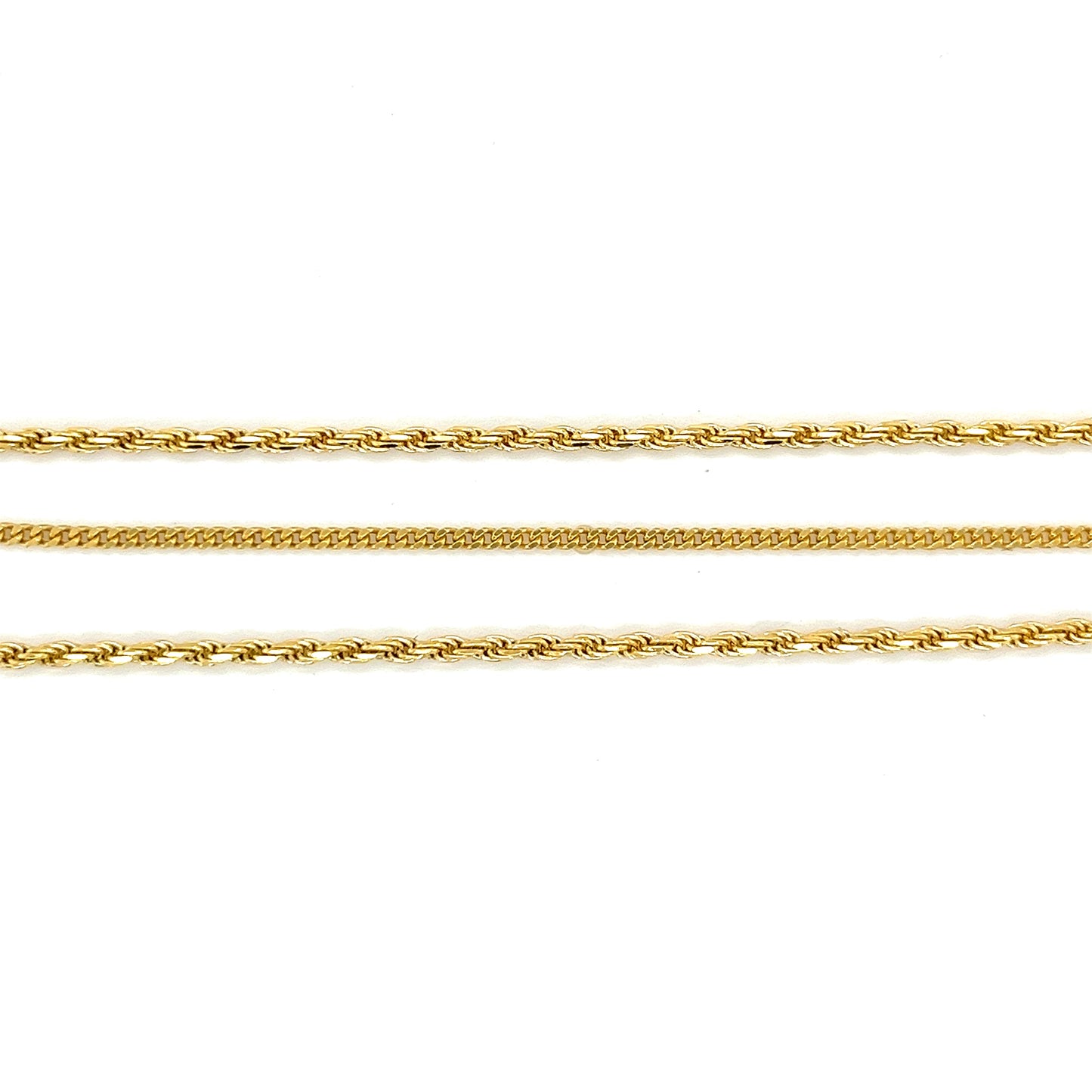 14K Gold Plated Three Layer Baby Cuban And Rope Bracelet