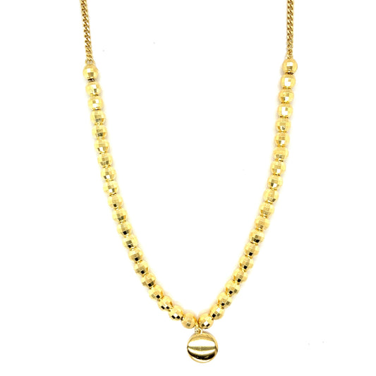14K Gold Plated Beads Necklace