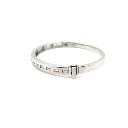 Silver 925 Elegant Baguette Bangle