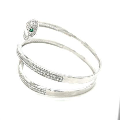 Silver Snake Wrap Bangle