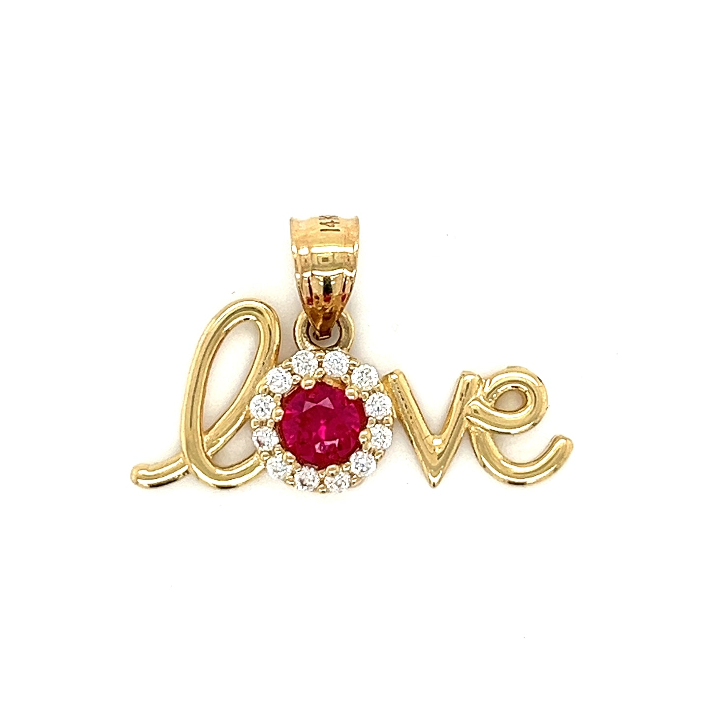 14K Gold " Love" Pendant