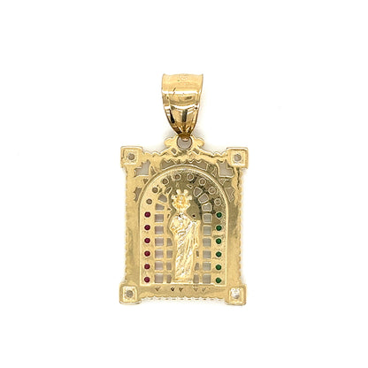 14K Gold San Judas Religious Pendant