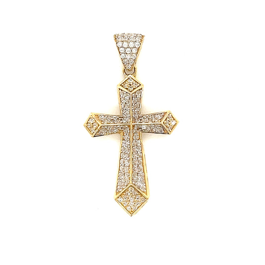 Gothic Style 14K Gold Cross