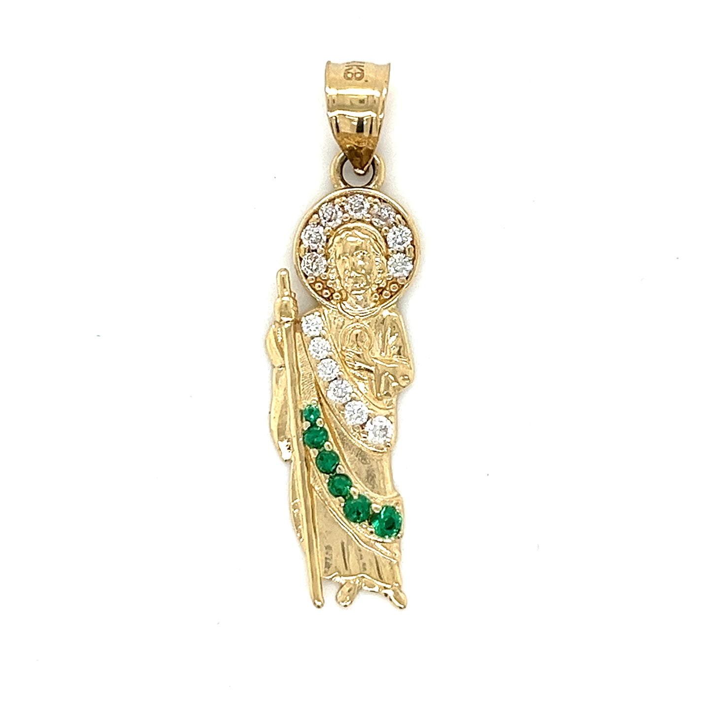 14K Gold 1.5" San Judas Pendant