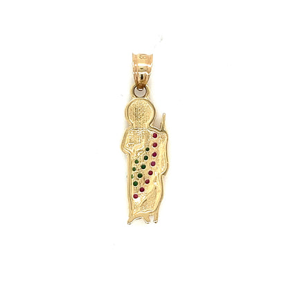 14K Gold 1" San Judas Pendant