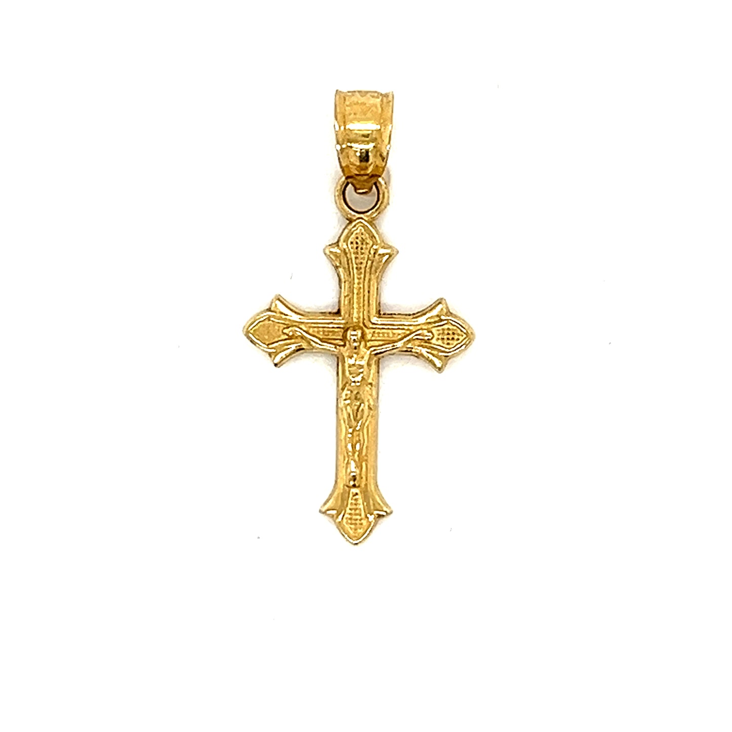 Tiny 14K Gold Plain Cross Pendant