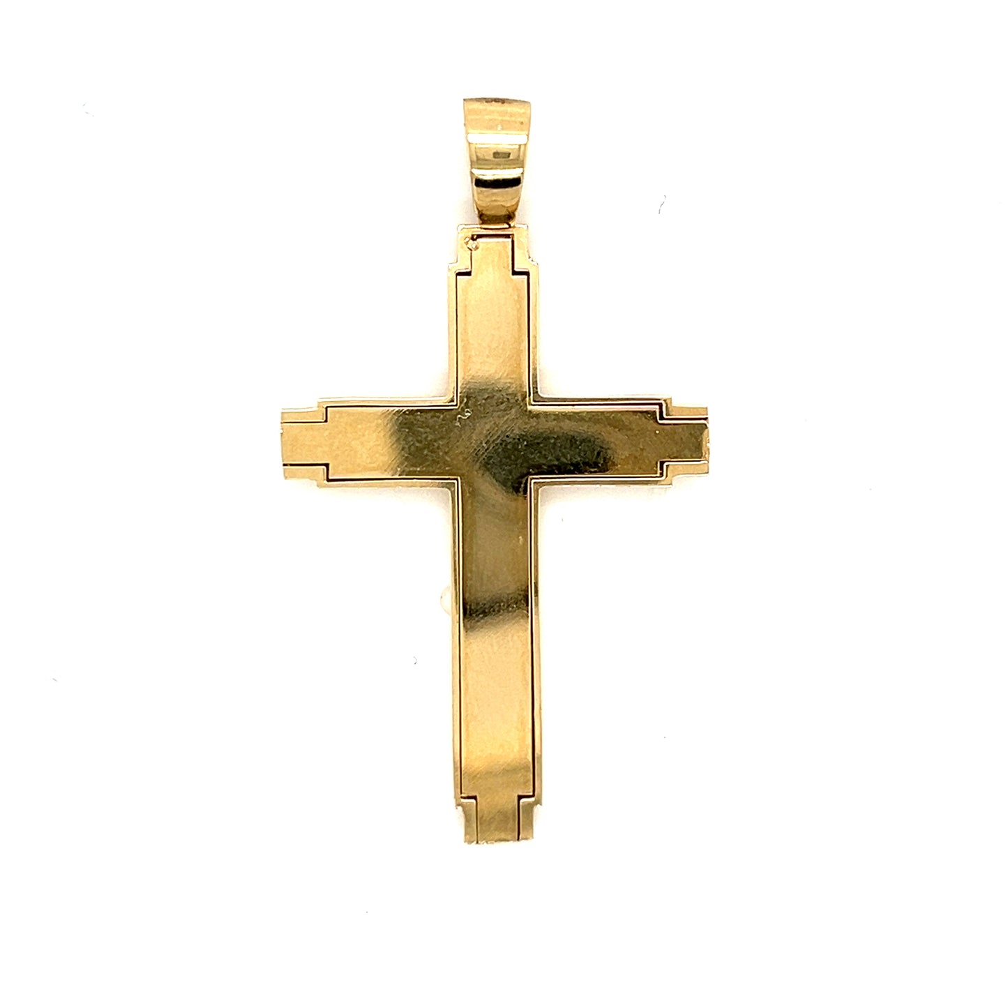 14K Gold 2" Plain Cross