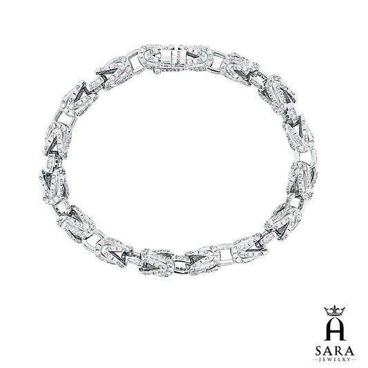 Fashion 925 Sterling Silver Rhodium Plated Bracelets