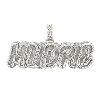 Sterling Silver "MUDPIE' Lab-Created Pendant