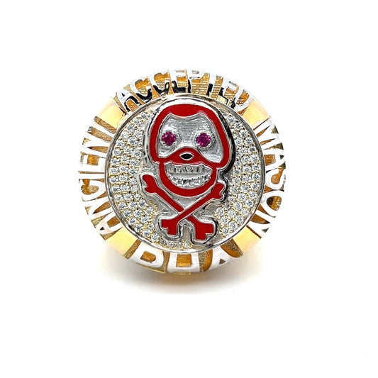 Skull Crown Ring – Lab Created Moissanite Accents on Sterling Silver