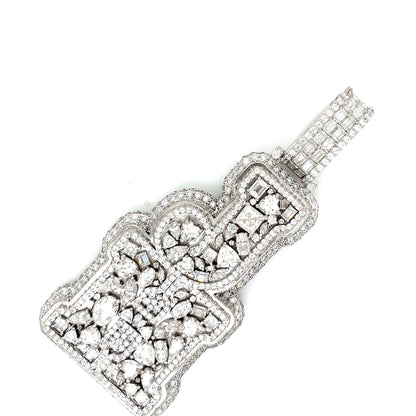 Clustered Personalized Lab-Created Moissanite 'JH' Hip Hop Pendant