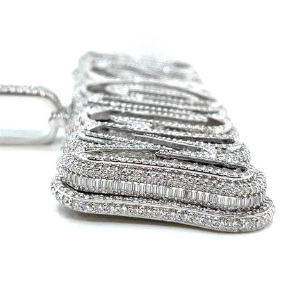 Sterling Silver "MUDPIE' Lab-Created Pendant