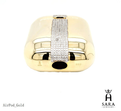 Luxury Bling Glitter Rhinestone Sparkle Shiny AirPod Earphone Case Cover Rose-Gold