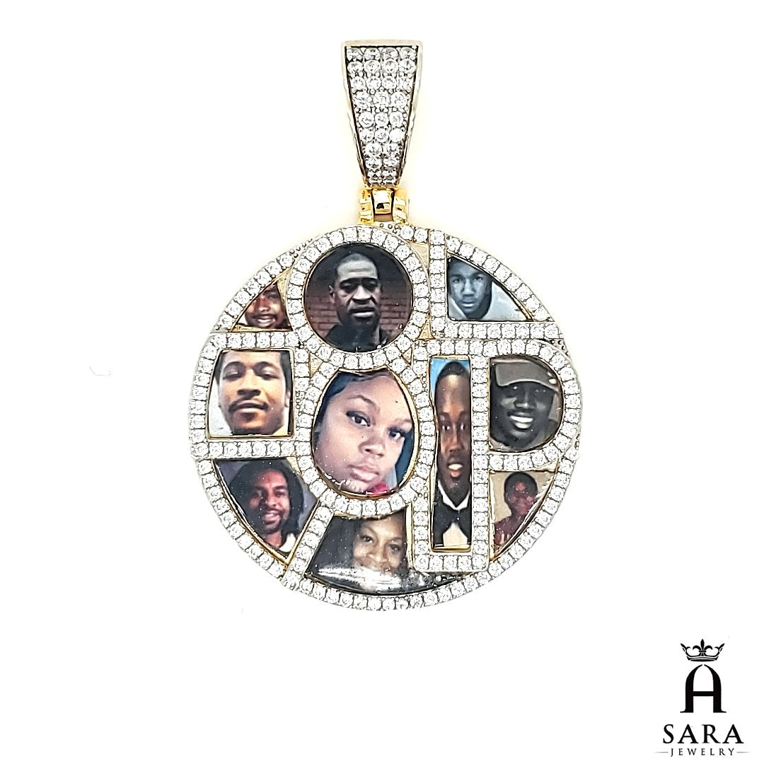 Rose Gold Black Lives Matter Picture Frame Charm Pendant