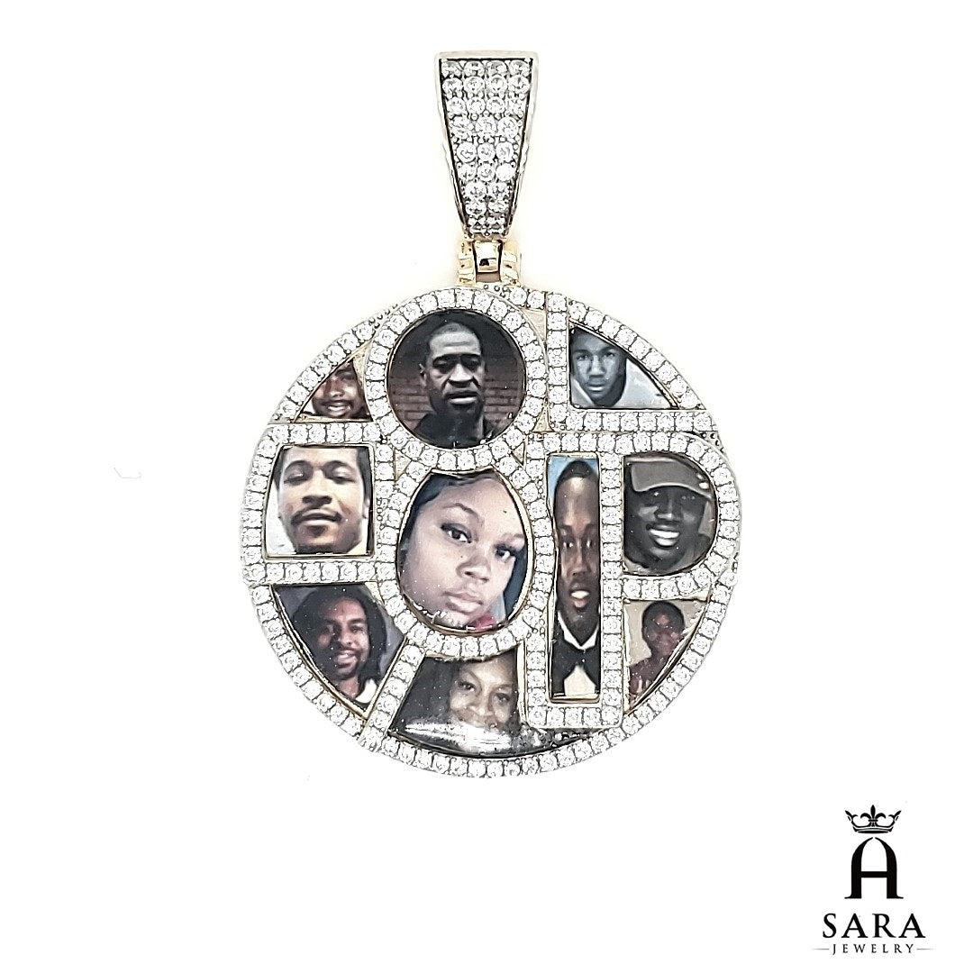 Rose Gold Black Lives Matter Picture Frame Charm Pendant