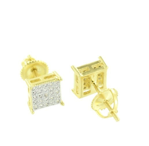 Pendientes cuadrados con micro pavé EG136