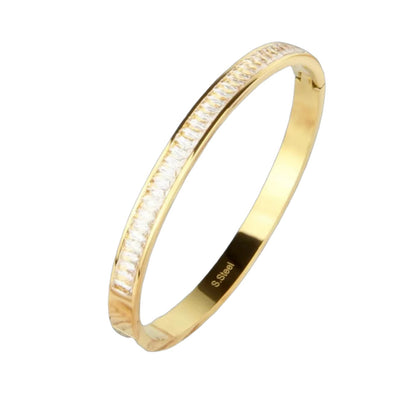 Women's Fashion Jewelry 18K Gold Plated Stainless Steel Bangle