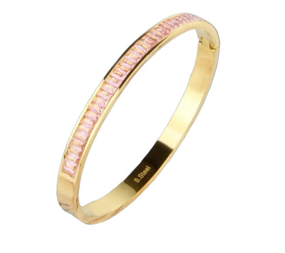 Women's Fashion Jewelry 18K Gold Plated Stainless Steel Bangle