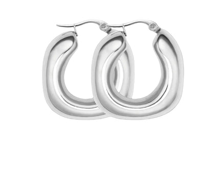 18K Gold Plated Stainless Steel Hoops