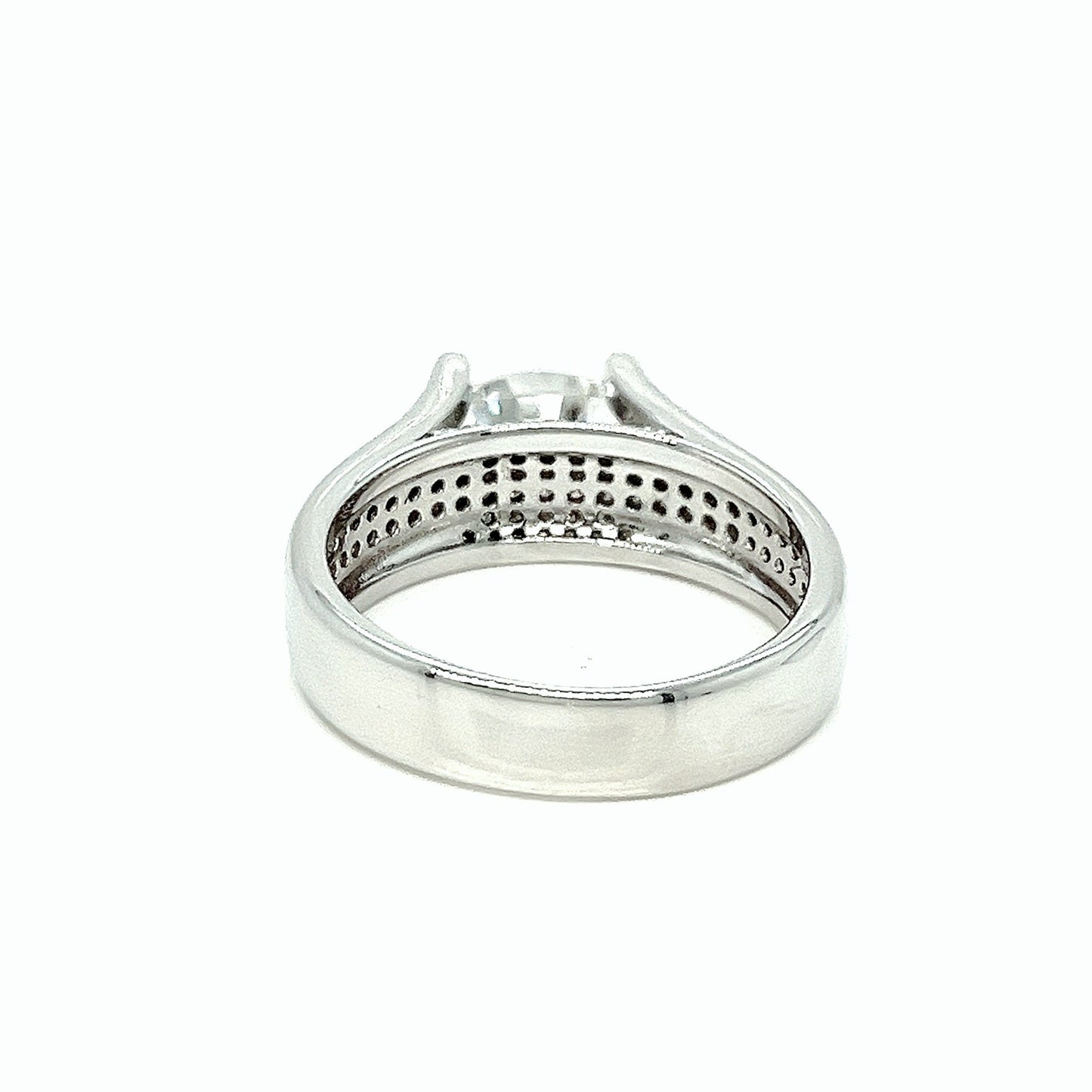 Engagement Shaped Cubic Zirconia Ring