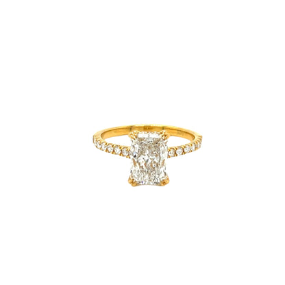 14k Gold Lab-Created Diamond Radiant Engagement Ring