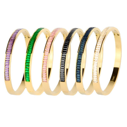 Women's Fashion Jewelry 18K Gold Plated Stainless Steel Bangle