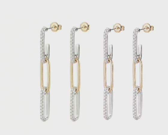 Video of the Paperclip Earrings, 14K gold or sterling silver