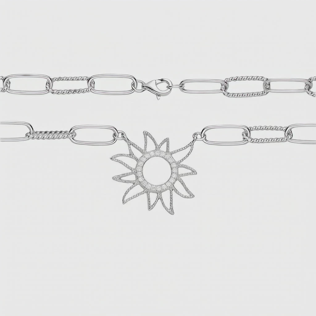 Video of the Sun Necklace, 14K gold or sterling silver