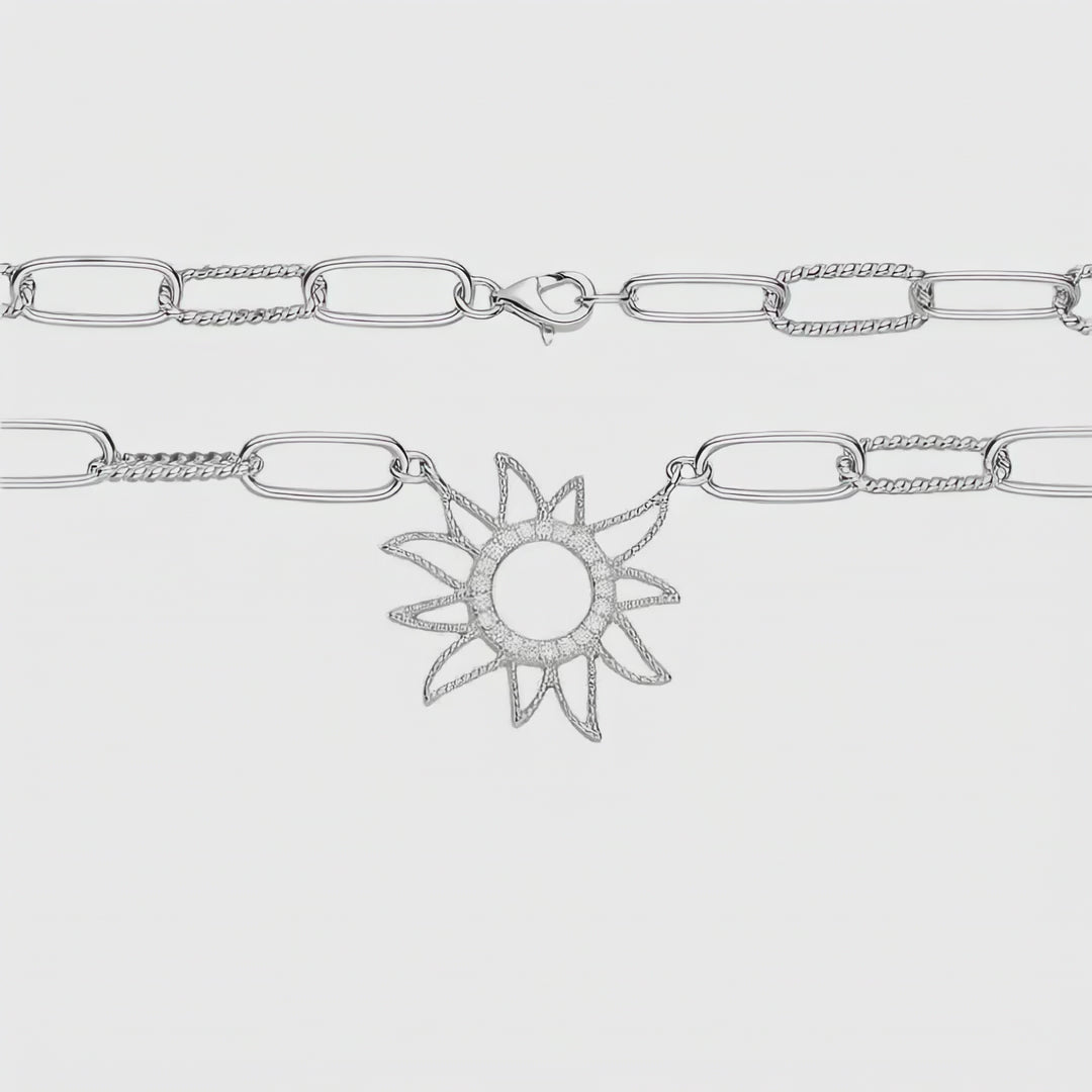 Video of the Sun Necklace, 14K gold or sterling silver