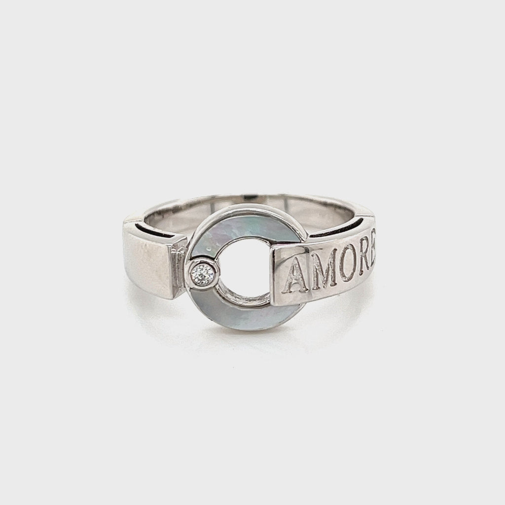 Video of the Amore Ring, 925 sterling silver with moissanite or CZ