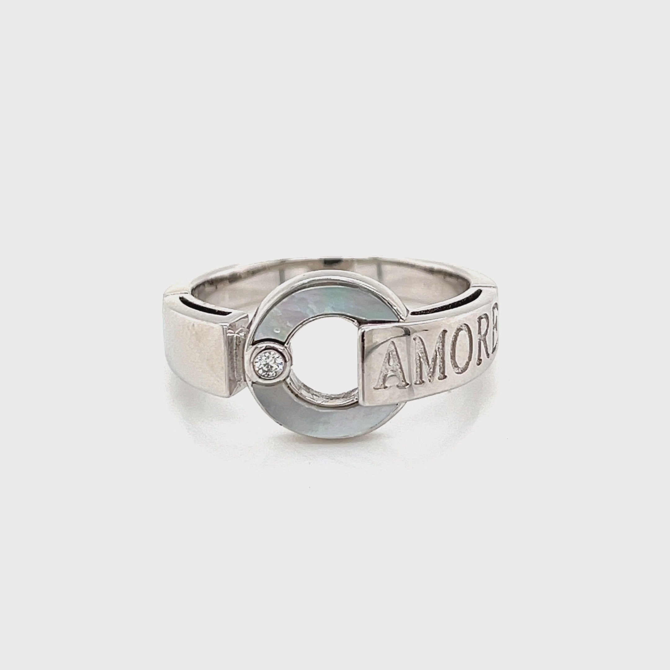 Video of the Amore Ring, 925 sterling silver with moissanite or CZ