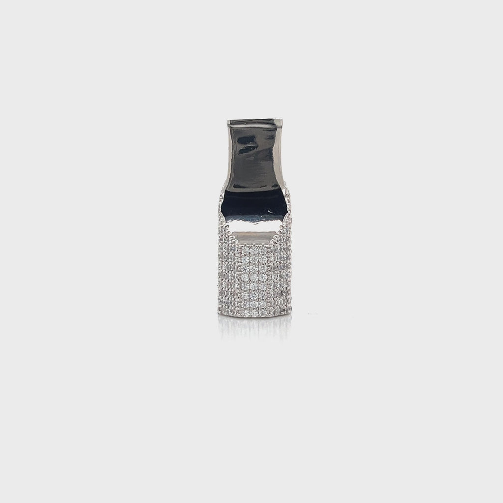 Video of the Solid Custom Tip Holder, 925 sterling silver with cubic zirconia
