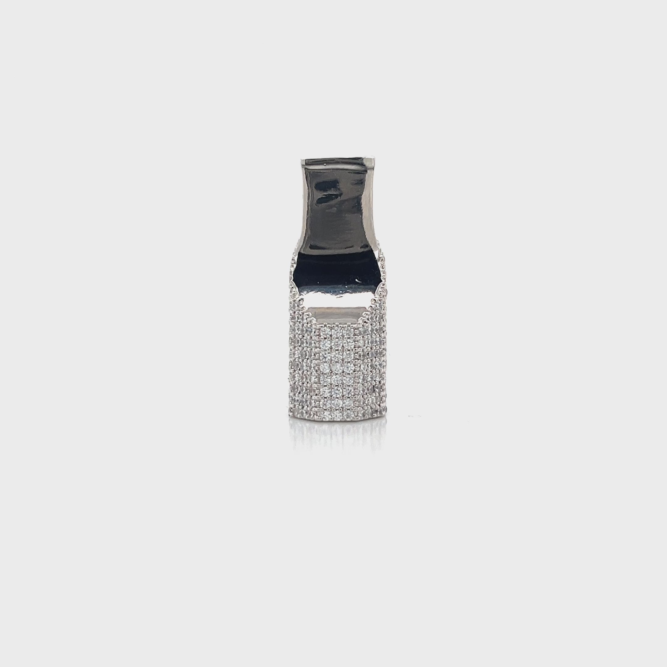 Video of the Solid Custom Tip Holder, 925 sterling silver with cubic zirconia