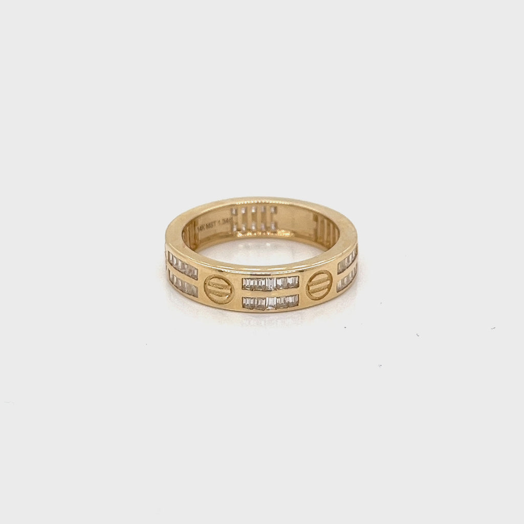 Video of the Axis Band, 925 sterling silver with moissanite or CZ