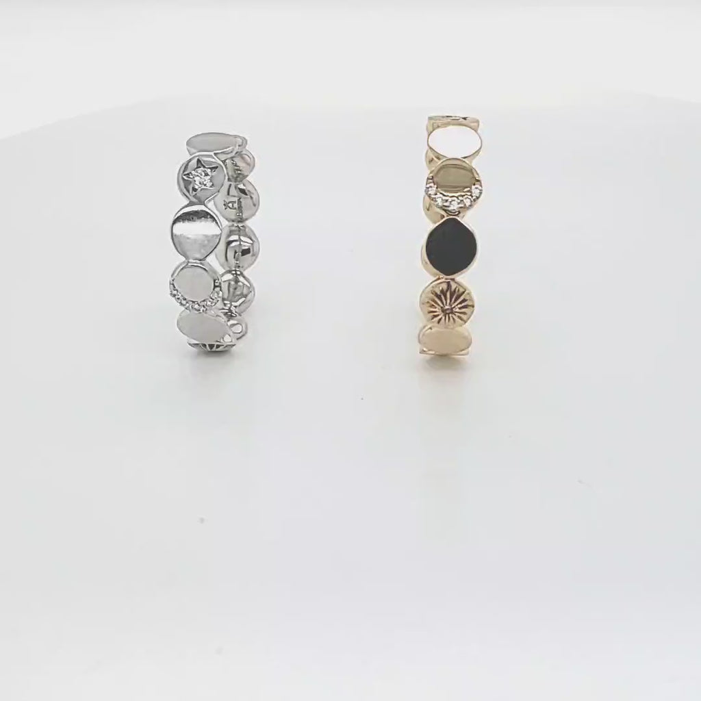 Video of the Cosmic Ring, 14K gold or sterling silver