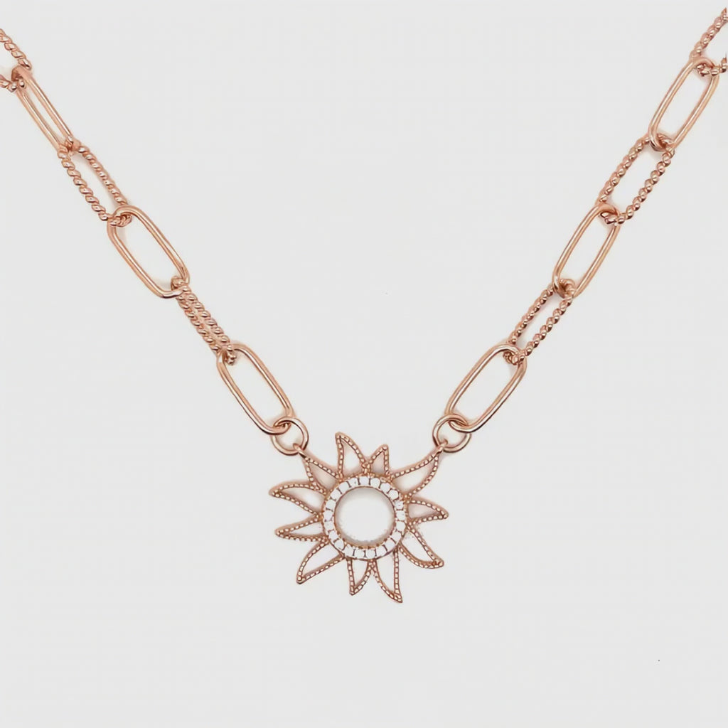 Video of the Sun Necklace, 14K gold or sterling silver